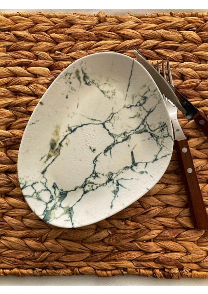 Core Marble-Green 2 Li 20 cm Pasta Tabağı
