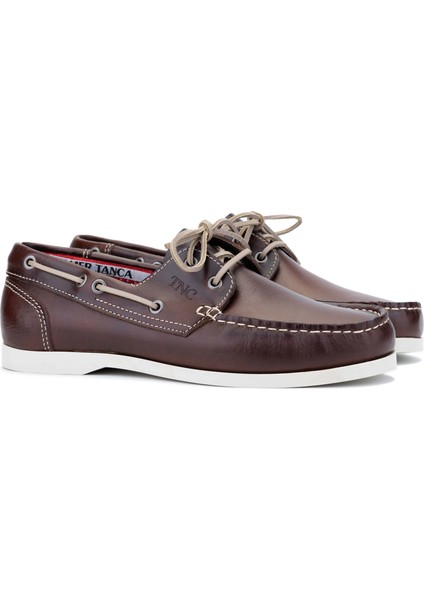 Erkek Hakiki Deri Kahverengi/beyaz Casual Ayakkabı 496 B3620 Erk Ayk Y24 Brown/whıte indirimleri
