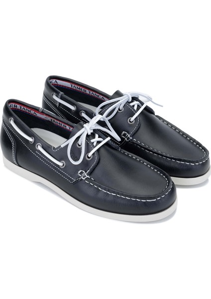 Erkek Hakiki Deri Lacivert/beyaz Casual Ayakkabı 496 B3620 Erk Ayk Y24 Navy/whıte fiyatları