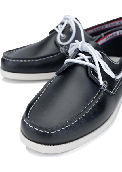 Erkek Hakiki Deri Lacivert/beyaz Casual Ayakkabı 496 B3620 Erk Ayk Y24 Navy/whıte fırsatları
