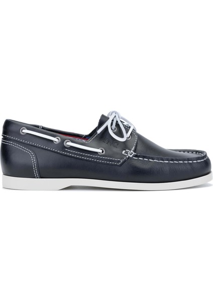 Erkek Hakiki Deri Lacivert/beyaz Casual Ayakkabı 496 B3620 Erk Ayk Y24 Navy/whıte