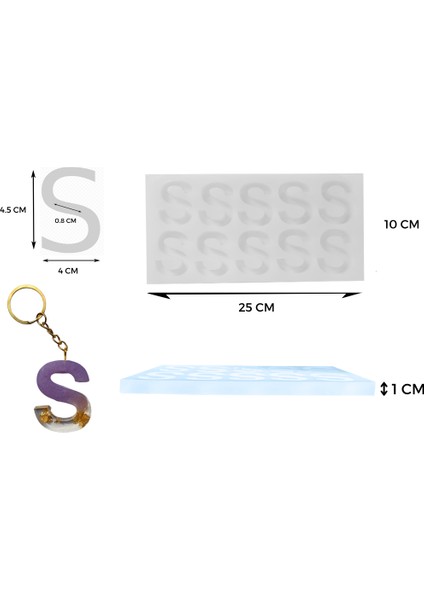 Epoksi Kalıp Dünyası Epoksi Reçine S Silikon Harf Kalıbı
