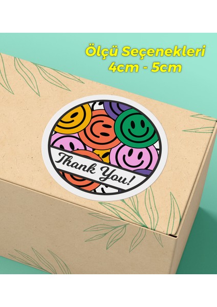 Thank You Ambalaj Kargo Hediye Paketleme Etiketi (5cm 100 Adet)