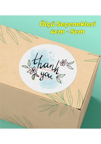 Thank You Ambalaj Kargo Hediye Paketleme Etiketi Model 6 (5cm 100 Adet)