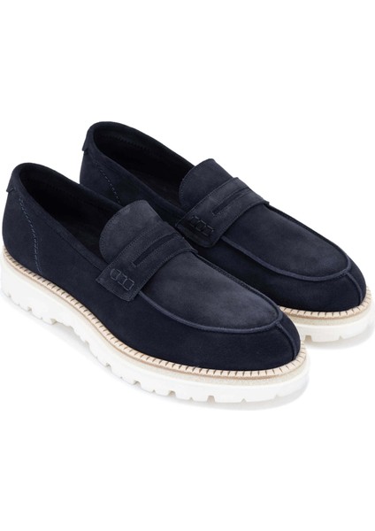 Erkek Hakiki Deri Mavi Loafer Ayakkabı 981 0128035 Erk Ayk Y24 Blu fiyatları