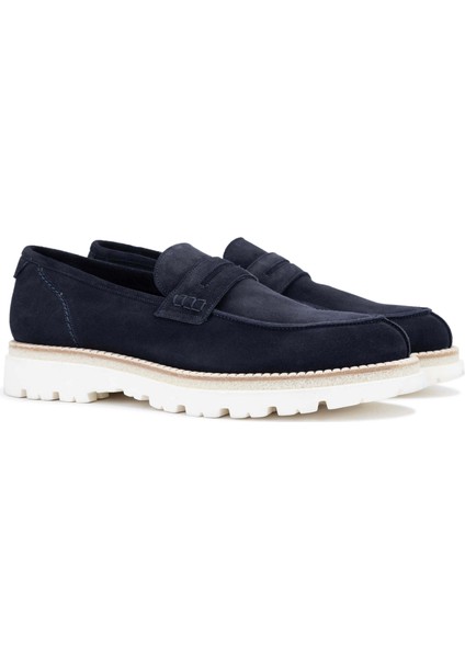 Erkek Hakiki Deri Mavi Loafer Ayakkabı 981 0128035 Erk Ayk Y24 Blu indirimleri
