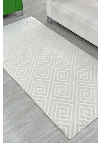 Delüx Üstün Kalite Kaymaz Taban Yolluk Halı Beyaz fiyatları