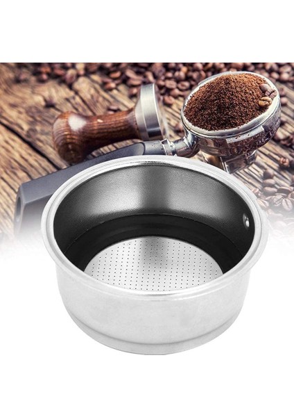 51MM Portafilter Filtre Sepeti, Paslanmaz Çelik Kahve Filtreleri Dipsiz Portafilter Espresso Makinesi Aksesuarı, 2 Bardak (Yurt Dışından)