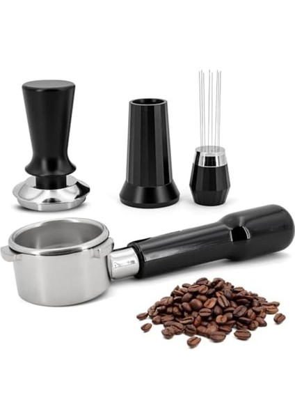 54MM Portafilter Espresso Kit Seti - Paslanmaz Çelik ve Alüminyum Alaşımlı Wdt Aracı ve Yaylı Hassas Sabotaj (Yurt Dışından)