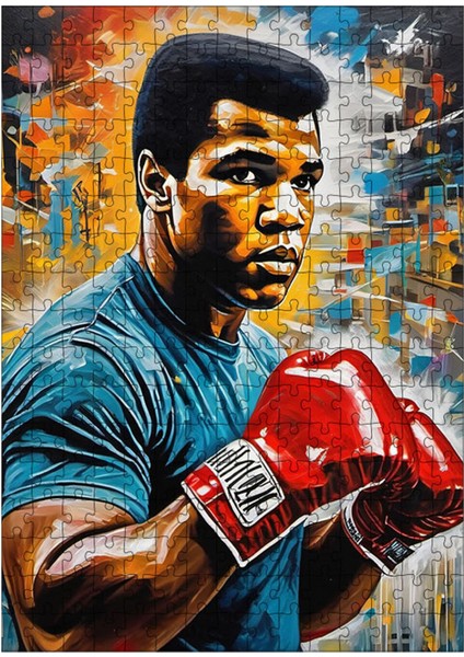 Ahşap Mdf Puzzle Yapboz Muhammad Ali Boksör 255 Parça 35*50 cm