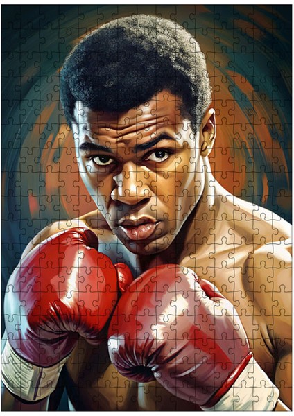 Ahşap Mdf Puzzle Yapboz Muhammad Ali Boksör 255 Parça 35*50 cm