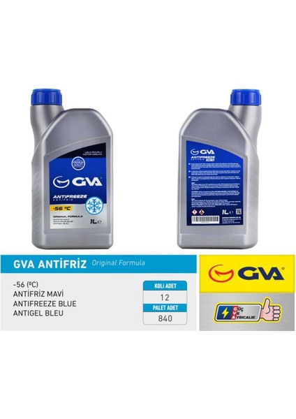 Antifriz 1 Lt -56 C Mavi Koli 12 Ad