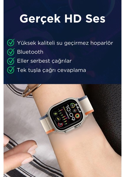 Hk9 Ultra 2 Amoled Ekran Siri, Gps, Nfc, Pusula, Sesli Asistan Akıllı Saat Yeni Seri Watch 9 8 7