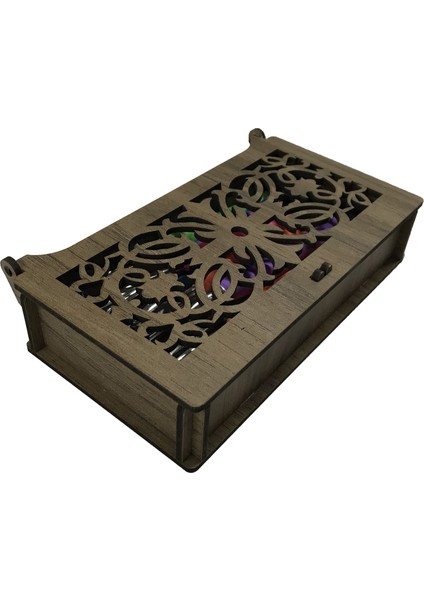 Dekoratif Kutu Işlemeli Tığ Kutusu Organizer Mücevher Takı Kutusu 17X9X3,5 cm