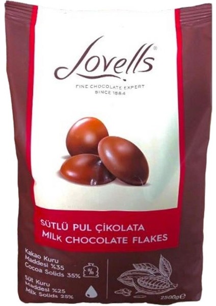 Elit Çikolata Lovells Sütlü Pul Çikolata (2,5kg)