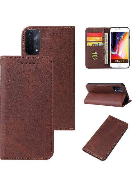 Kart Tutucu Kickstand Tam Koruma ile Oppo A74 5G/A54 5g Için Kılıf (Yurt Dışından)