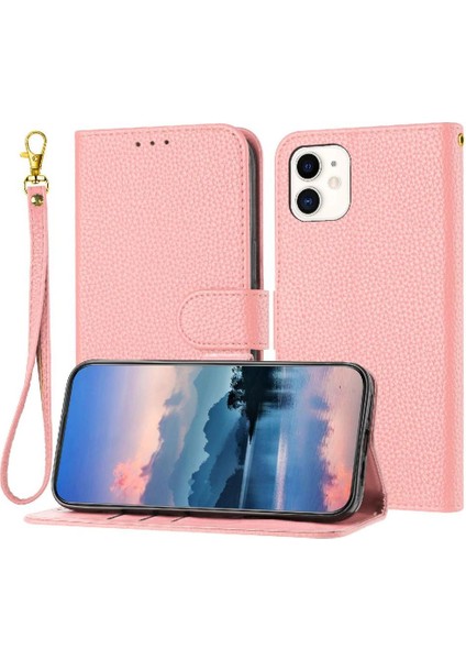 Iphone 11 Için Telefon Kılıfı Litch Desen Pu Deri Kart Yuvaları Tutucu Cüzdan (Yurt Dışından)