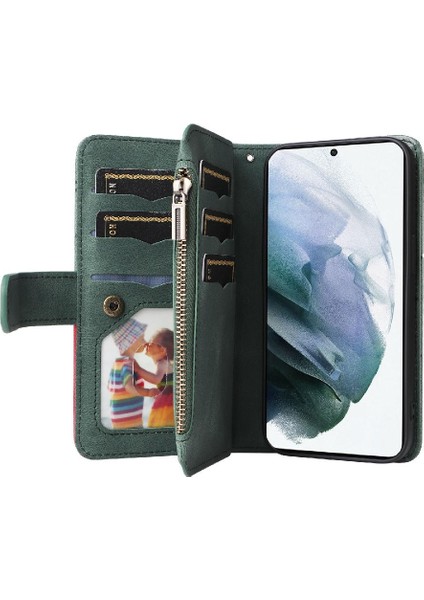Samsung Galaxy S21 Fermuar Cüzdan Tarzı Kickstand Koruyucu Dokuz (Yurt Dışından)