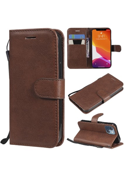 Kart Yuvası ile iphone 13 Mini Için Flip Case Iş Cüzdan Telefon Kılıfı (Yurt Dışından)