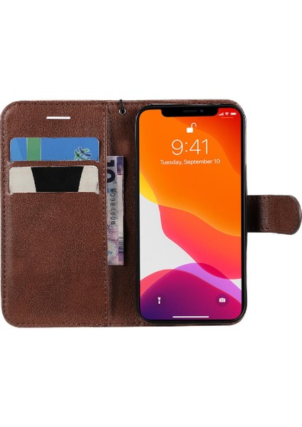 Kart Yuvası ile iphone 13 Mini Için Flip Case Iş Cüzdan Telefon Kılıfı (Yurt Dışından)