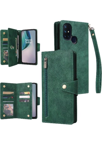 Oneplus Nord N10 5g Kart Tutucu Fermuar Cüzdan Kapak Manyetik (Yurt Dışından)