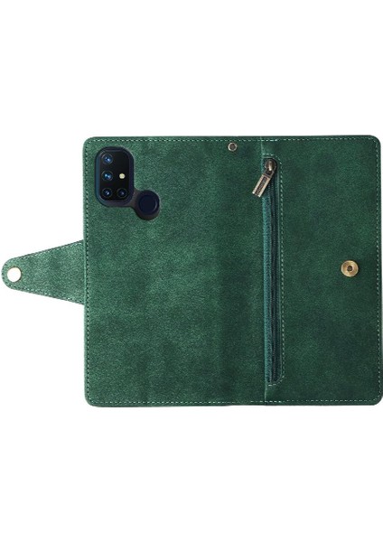 Oneplus Nord N10 5g Kart Tutucu Fermuar Cüzdan Kapak Manyetik (Yurt Dışından)
