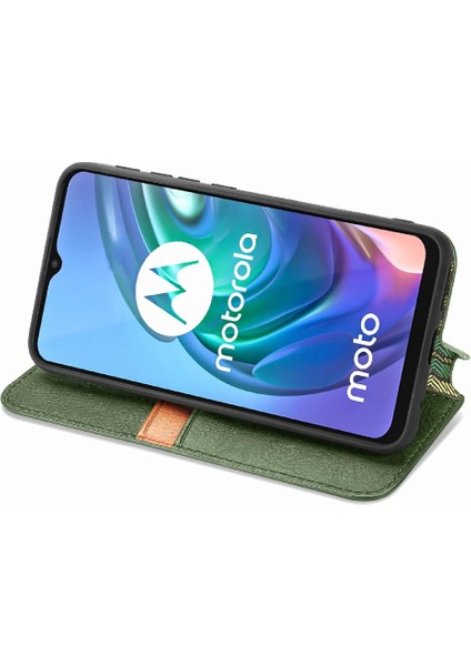 YH Mall Motorola Moto G30 Zarif Iş Deri Kılıf Kapak Çevirin (Yurt Dışından)