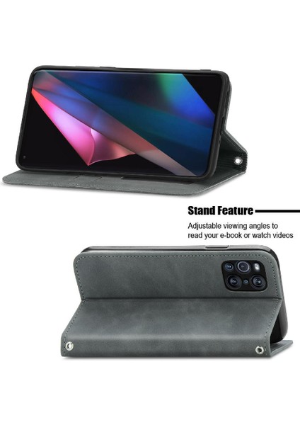 Oppo Bulmak Için Kılıf X3 Pro Cüzdan Kordon Fermuar Basit Iş Deri (Yurt Dışından) modelleri