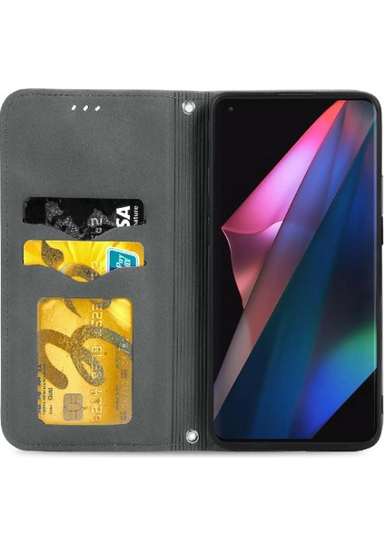 Oppo Bulmak Için Kılıf X3 Pro Cüzdan Kordon Fermuar Basit Iş Deri (Yurt Dışından) indirimleri