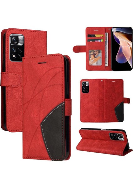 Xiaomi Redmi Için Not 11 Pro Artı Pu Deri Flip Folio Kılıf ile (Yurt Dışından)