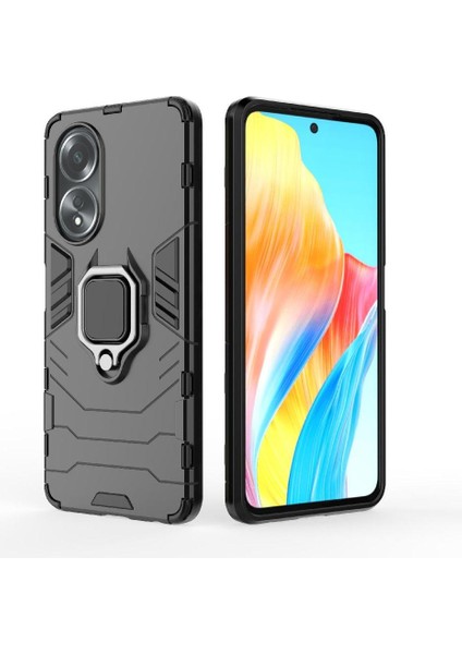 Oppo A58 4g 360 &deg; Dönen Halka Askeri Damla Koruma Kickstand Için Kılıf (Yurt Dışından)