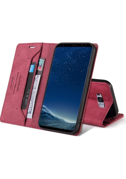 YH Mall Samsung Galaxy S8 Kickstand Premium Deri Premium Deri Kılıf (Yurt Dışından)