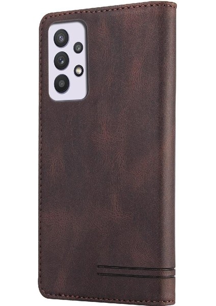 Samsung Galaxy A33 5g Kickstand Premium Deri Iki Kart Yuvaları Için Kılıf (Yurt Dışından) indirimleri