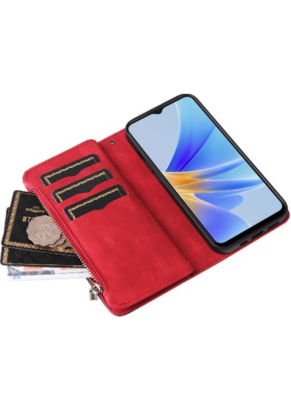 YH Mall Kart Yuvası Standı Iki Renkli Oppo A17 Kickstand Koruyucu Kılıf (Yurt Dışından)