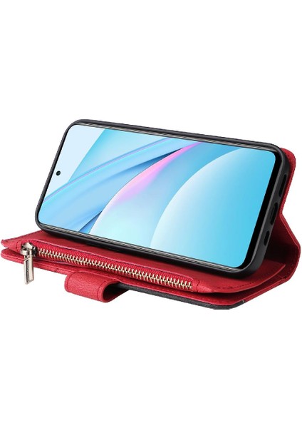 Xiaomi 10T Lite Fermuar Cüzdan Tarzı Kickstand Koruyucu Kılıf (Yurt Dışından)