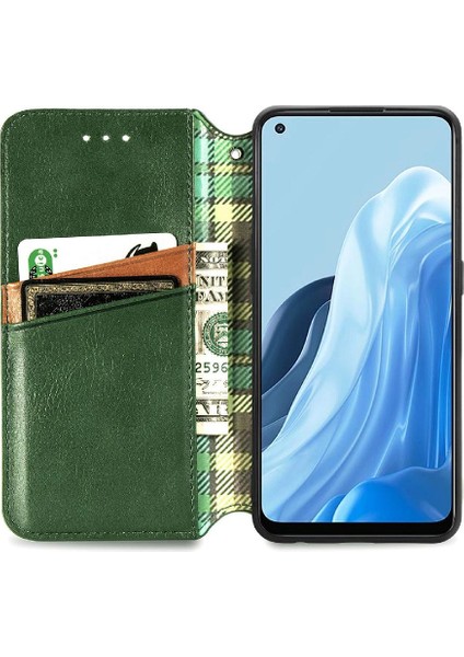 Oppo Oppo 7 5g Cüzdan Fonksiyonu Için Kılıf Deri Kılıf Zarif Iş (Yurt Dışından)