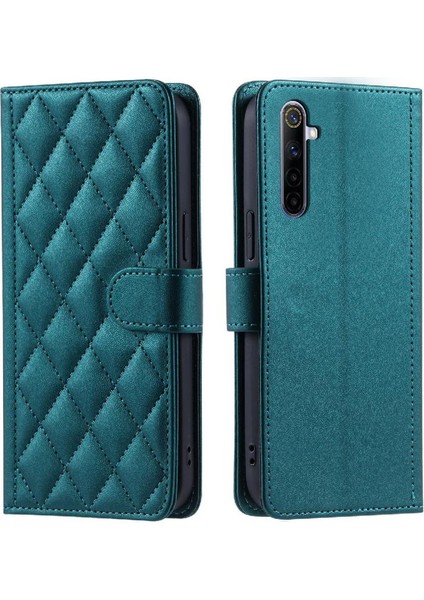 Realme 6 Pro Için Telefon Kılıfı Kart Yuvaları Tutucu Manyetik El Kayışı Flip (Yurt Dışından)