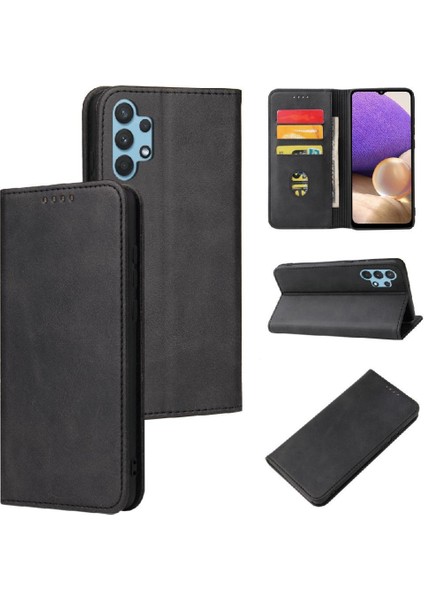 Samsung Galaxy A32 5g Için Kılıf Deri Folio Flip Case Tam Koruma (Yurt Dışından)