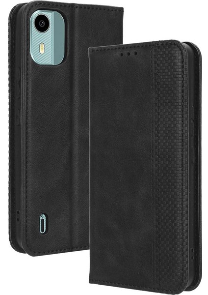 Nokia C12 Pu Deri Manyetik Kapatma Cüzdan Için Kılıf (Yurt Dışından) modelleri