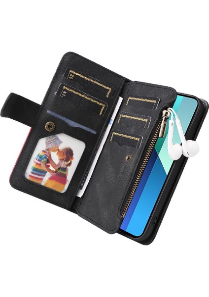 Kart Yuvası Standı Kickstand Iki Renkli Xiaomi Redmi Not 13 4g Için Kılıf (Yurt Dışından)