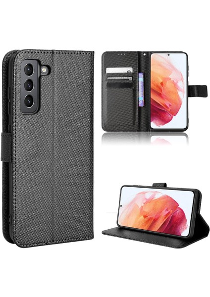 Samsung Galaxy S21 Fe Kart Tutucu Için Kickstand Manyetik Cüzdan Kapak (Yurt Dışından)