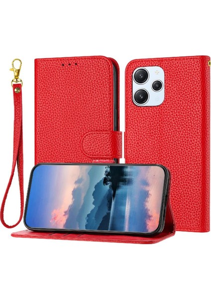 Telefon Kılıfı Için Xiaomi Redmi 12 4g Flip Folio Kart Yuvaları Tutucu Cüzdan Pu (Yurt Dışından)
