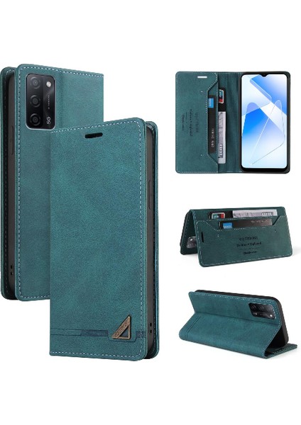 Oppo Oppo 5g Premium Deri Iki Kart Yuvaları Kickstand Premium Için Kılıf (Yurt Dışından)