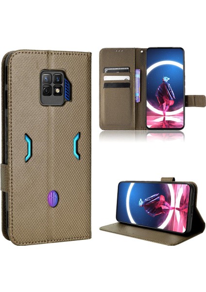 Nubia Kırmızı Sihirli 7 Pro Için Kılıf Kapak Kickstand Kart Tutucu Manyetik Cüzdan (Yurt Dışından)