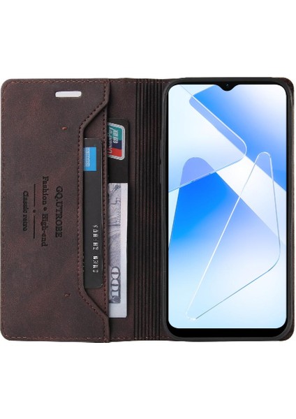 Oppo Oppo 5g Premium Deri Iki Kart Yuvaları Kickstand Premium Için Kılıf (Yurt Dışından)