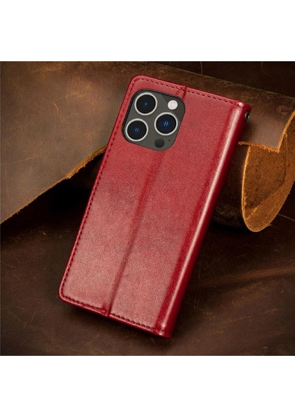 IPhone 14 Için Kılıf Pro Max Moda Tasarım Deri Kılıf Kapak Çevirin Cüzdan (Yurt Dışından)
