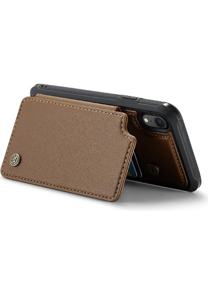 IPhone Xr Kickstand Rfıd Engelleme Pu Deri Kart Için Caseme Cüzdan Kılıf (Yurt Dışından)
