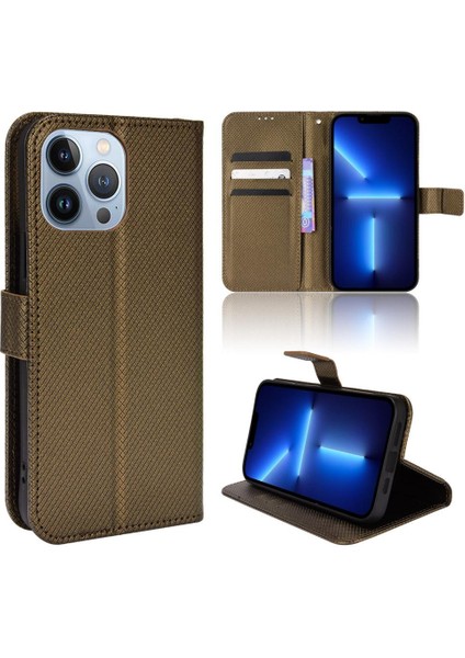 IPhone 13 Için Kılıf Pro Nax Kart Tutucu Kickstand Manyetik Cüzdan Kapak (Yurt Dışından)