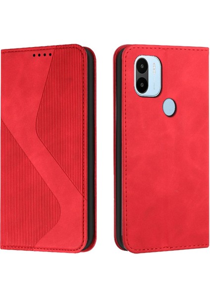 Xiaomi Redmi A1 Artı Folio Kapak Manyetik Cüzdan Kickstand Kart Pu (Yurt Dışından)
