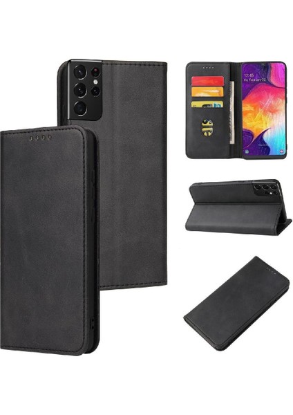 Samsung Galaxy S21 Ultra Tam Koruma Kart Tutucu Folio (Yurt Dışından)